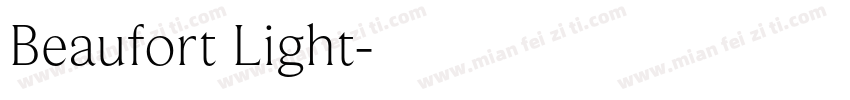 Beaufort Light字体转换
